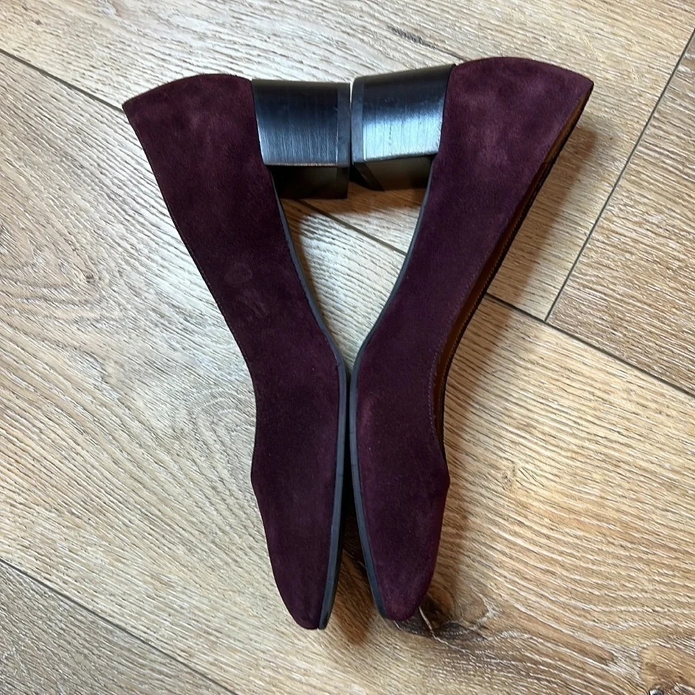 Aquatalia Vera Oxblood Suede Pumps Size 6.5